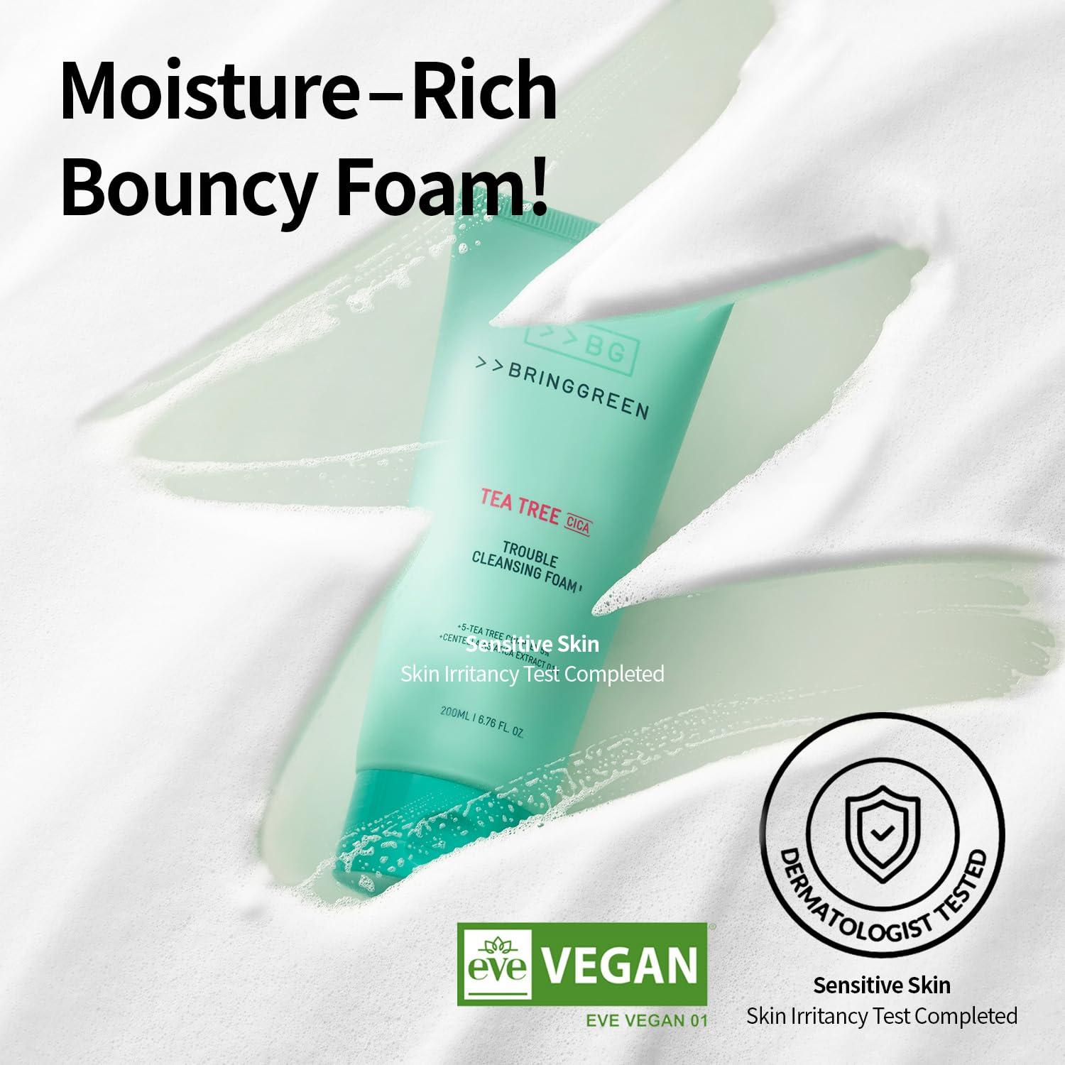 Limpiador Espumoso y Tónico Hidratante Bring Green Cica