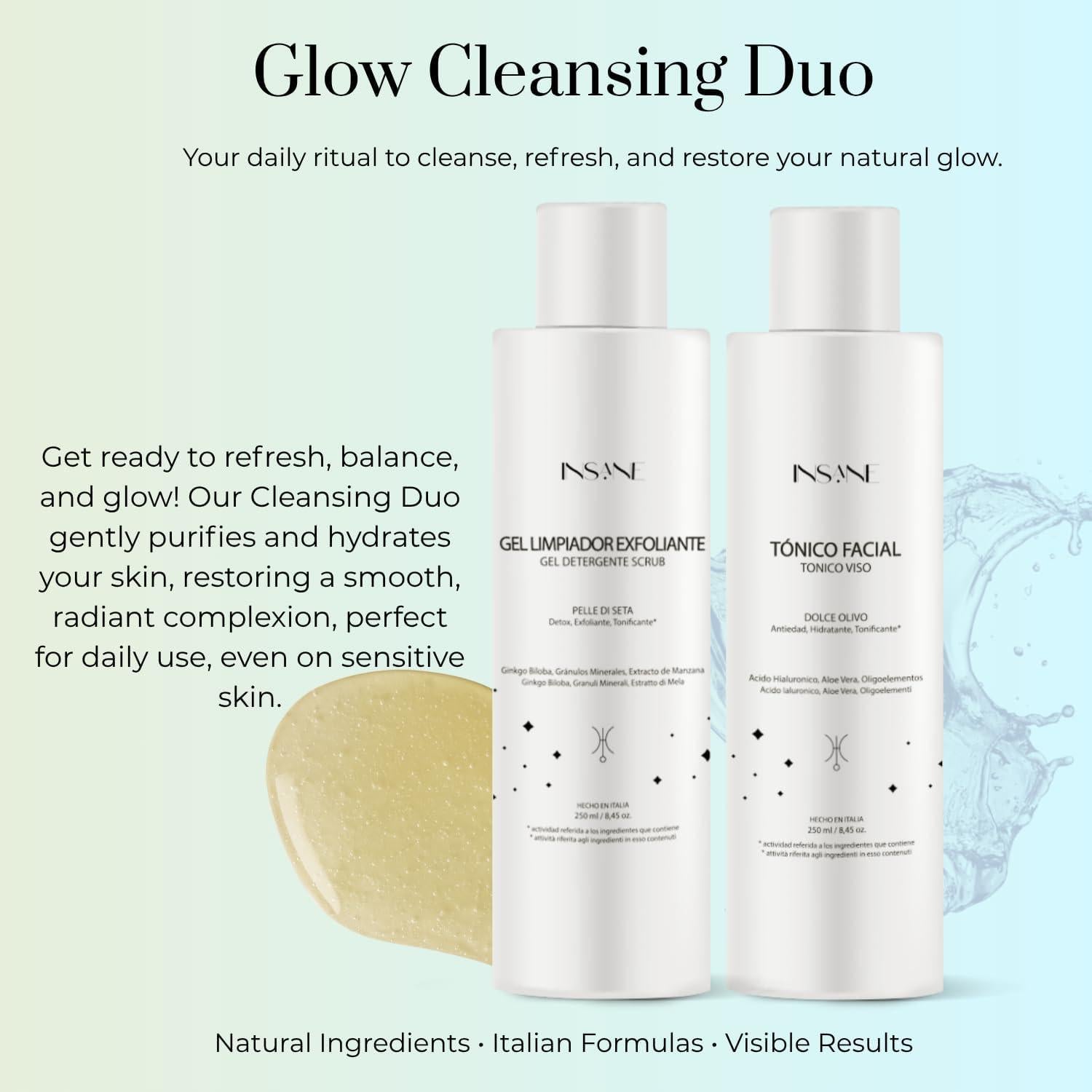 Gel Limpiador Exfoliante Vegano Insane Glow - 200ml - Ácido Hialurónico