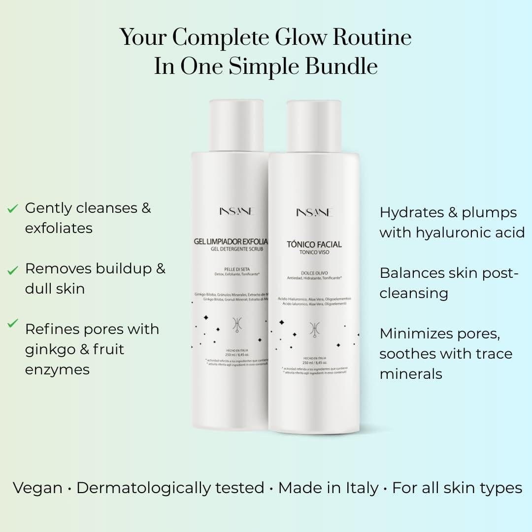 Gel Limpiador Exfoliante Vegano Insane Glow - 200ml - Ácido Hialurónico