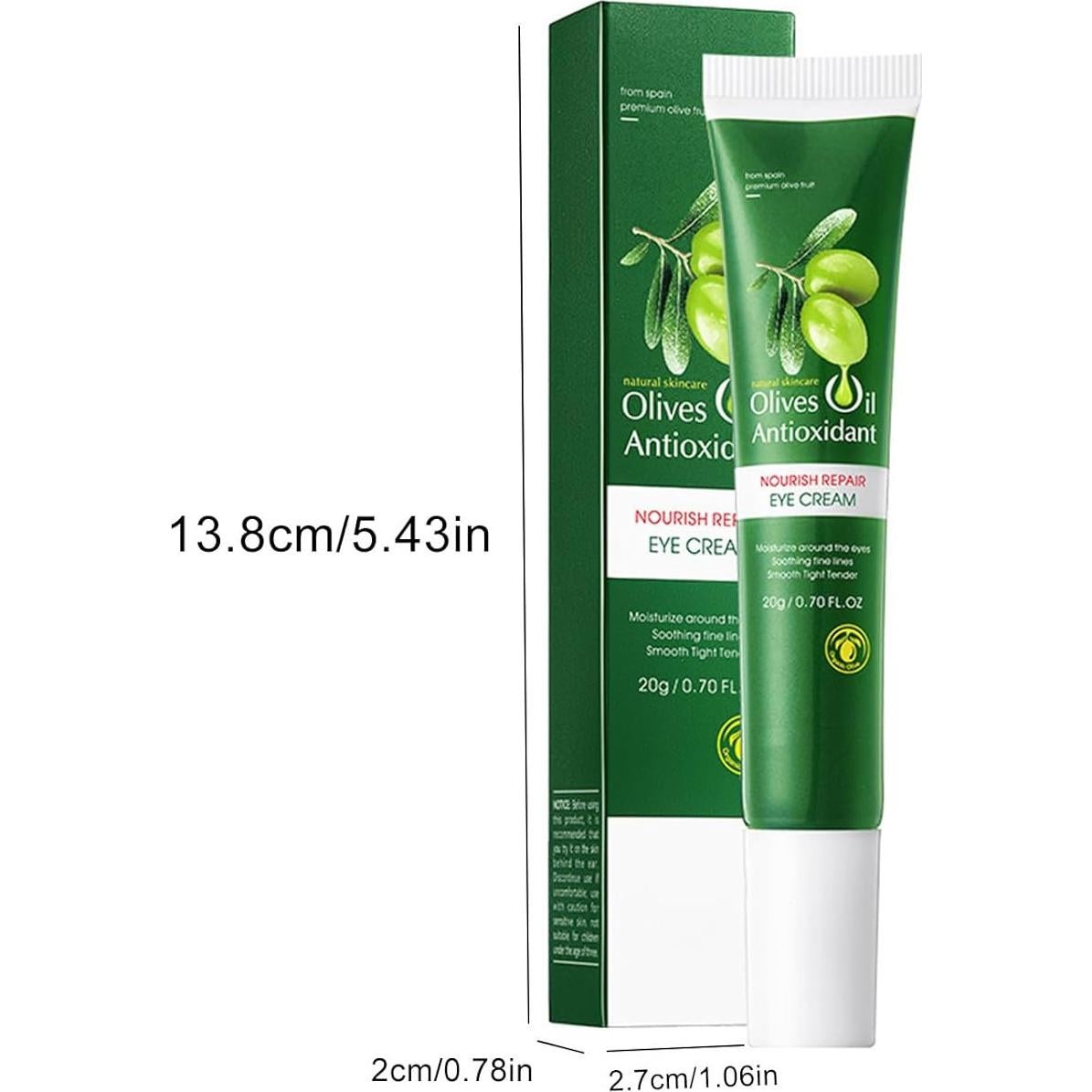 Olive Oil Hydrating Eye Gel Cream Reduces Dark Circles Moisturizes Eye Moisturizer Cream Reduce Fine Lines 20g