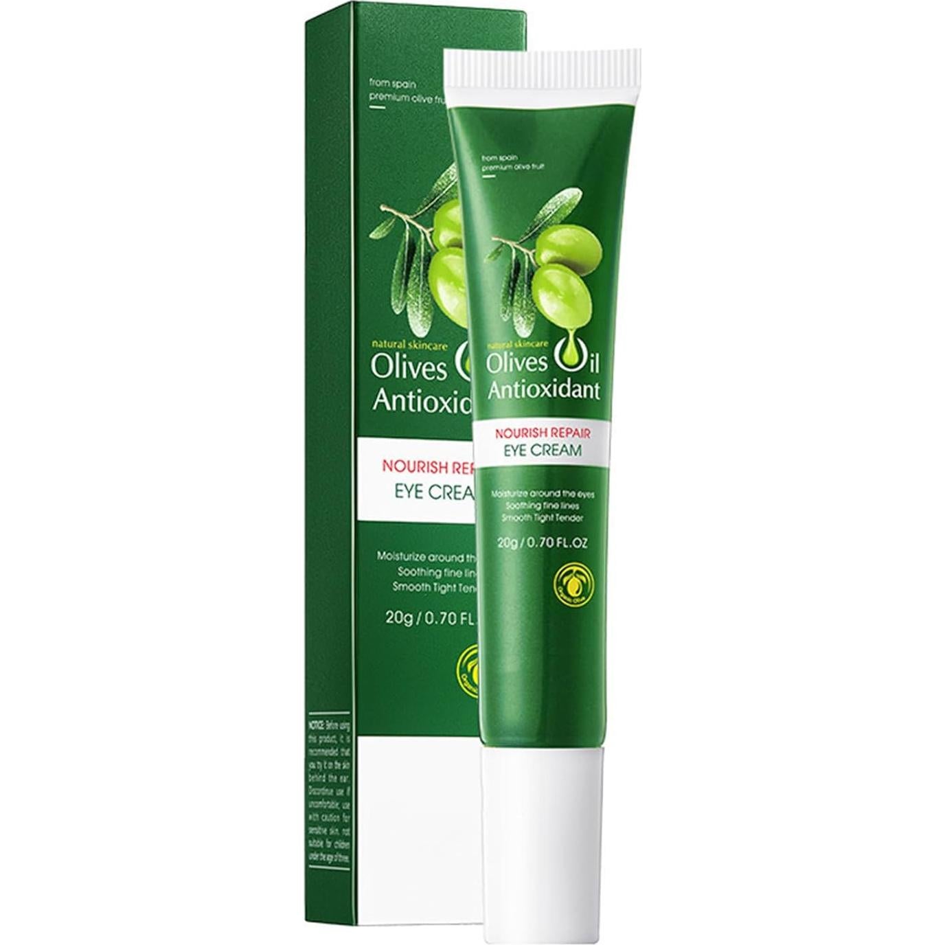 Olive Oil Hydrating Eye Gel Cream Reduces Dark Circles Moisturizes Eye Moisturizer Cream Reduce Fine Lines 20g
