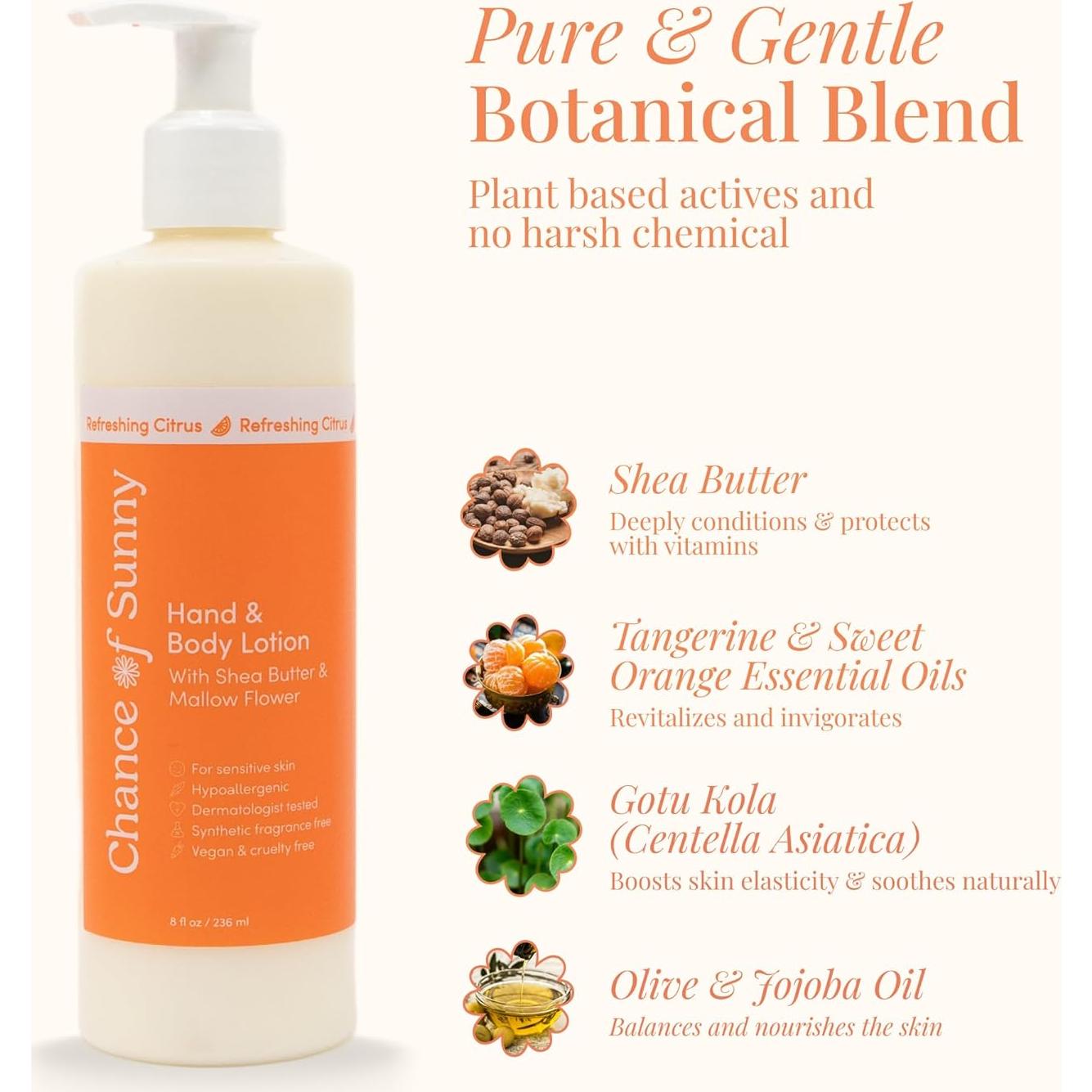 Loción Refrescante Cítrica Chance Of Sunny 236 ml Hidratante Natural