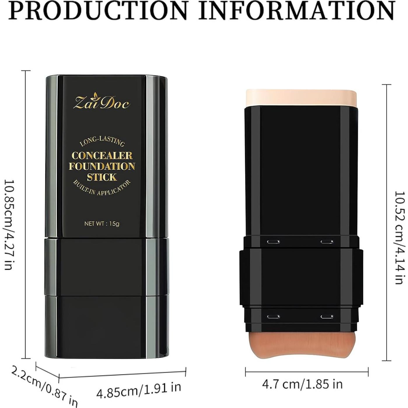 Corrector en barra ZAIDOC 2 en 1 hidratante 59.3 g 04#