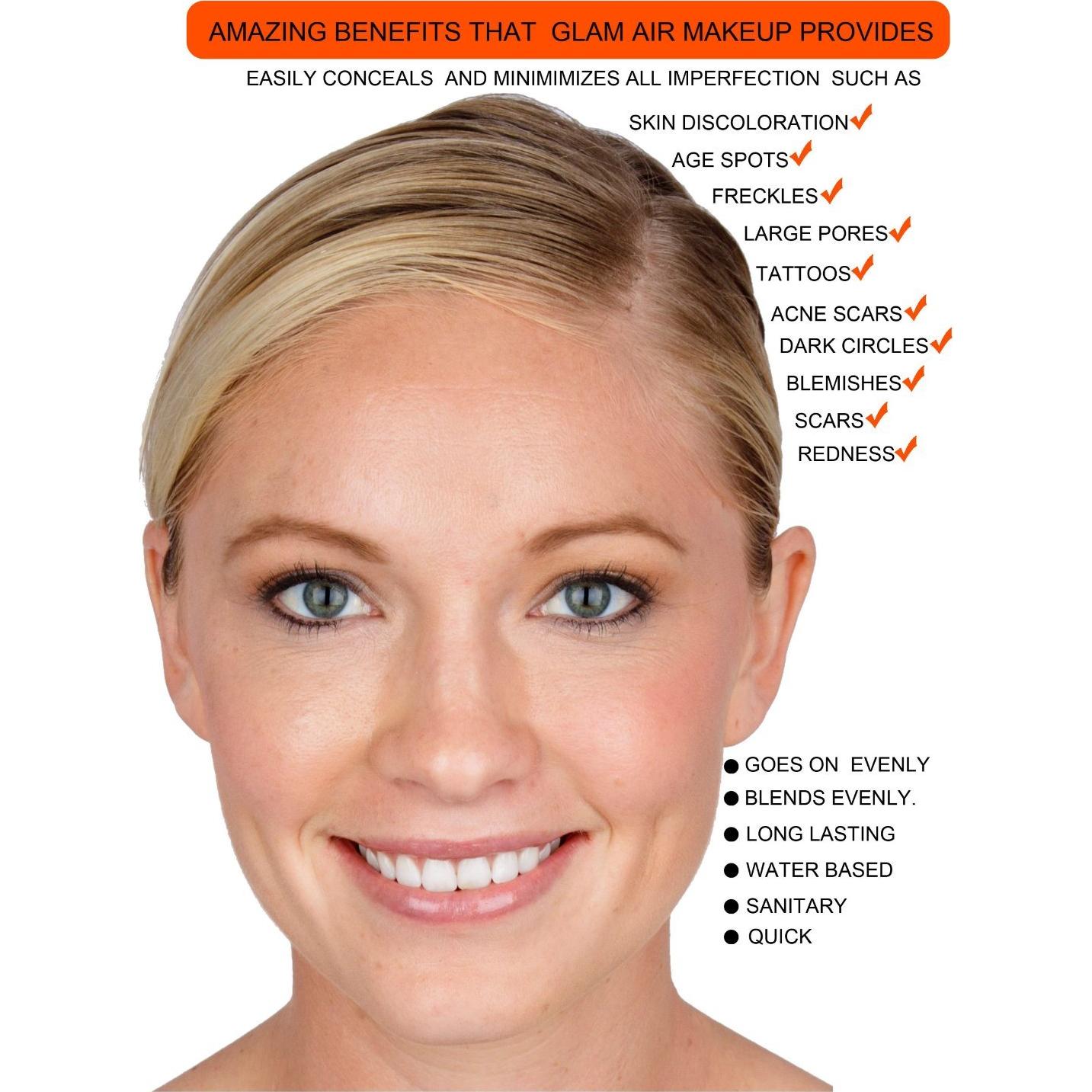 Maquillaje Airbrush Glam Air M5 Beige Oliva 14g Acabado Mate