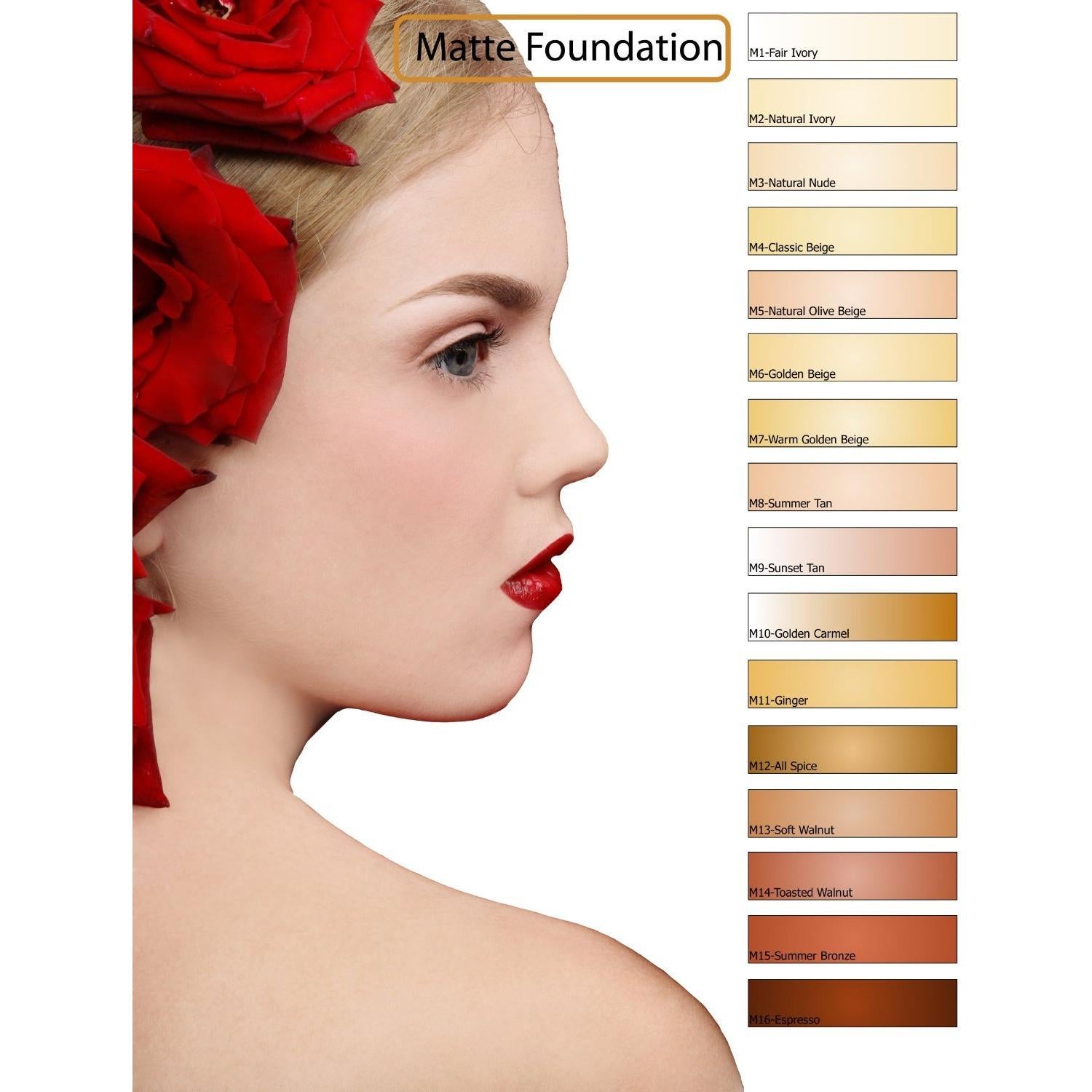 Maquillaje Airbrush Glam Air M5 Beige Oliva 14g Acabado Mate