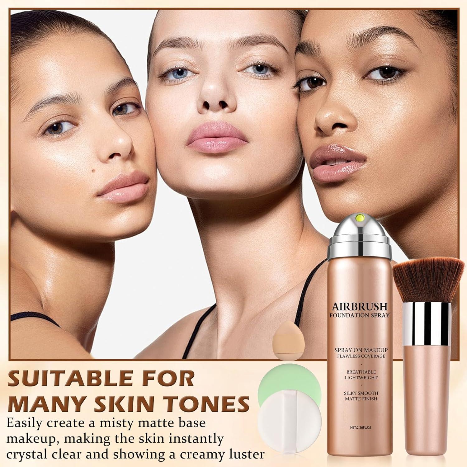 Base de Maquillaje Airbrush LZXLUKGIR 02 Beige Hidratante