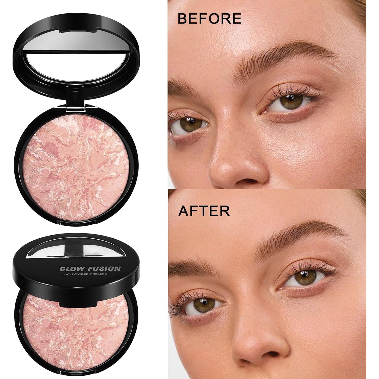 Polvo Fijador de Maquillaje Horneado BEUKING 15g Acabado Luminoso