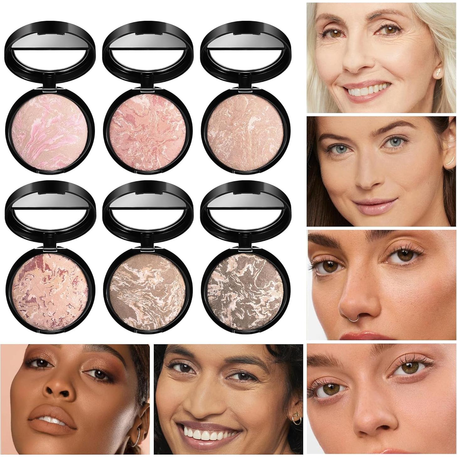 Polvo Fijador de Maquillaje Horneado BEUKING 15g Acabado Luminoso