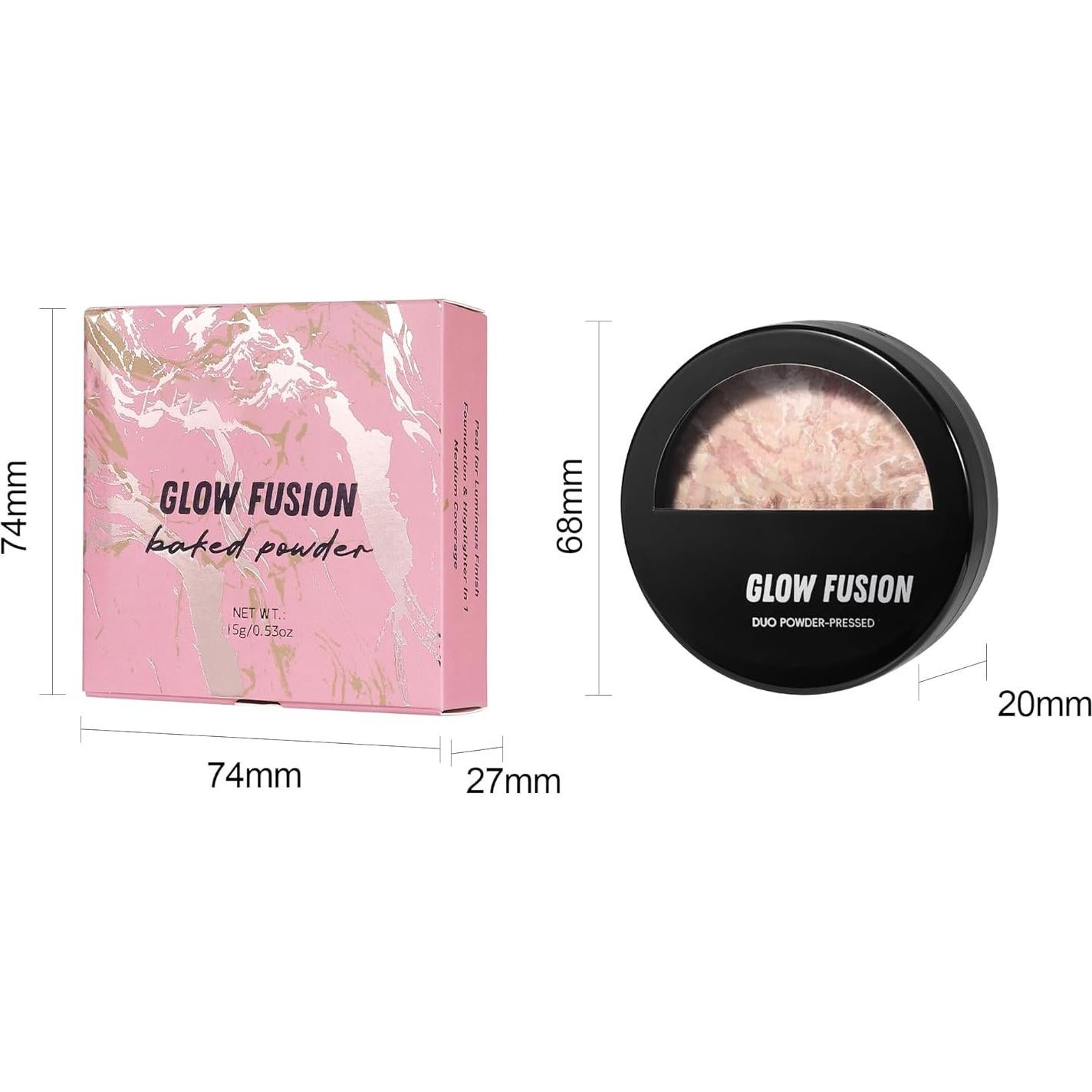 Polvo Fijador de Maquillaje Horneado BEUKING 15g Acabado Luminoso