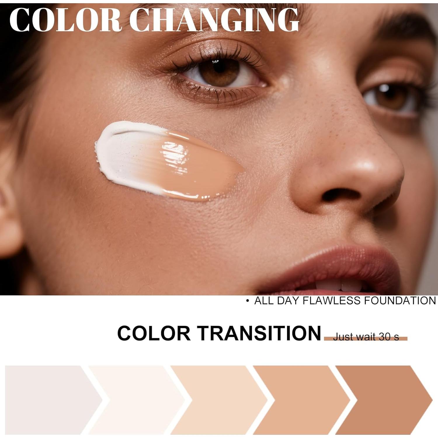 Base de Maquillaje HECI BEAUTY 2x12ml Color Claro Cobertura Ligera