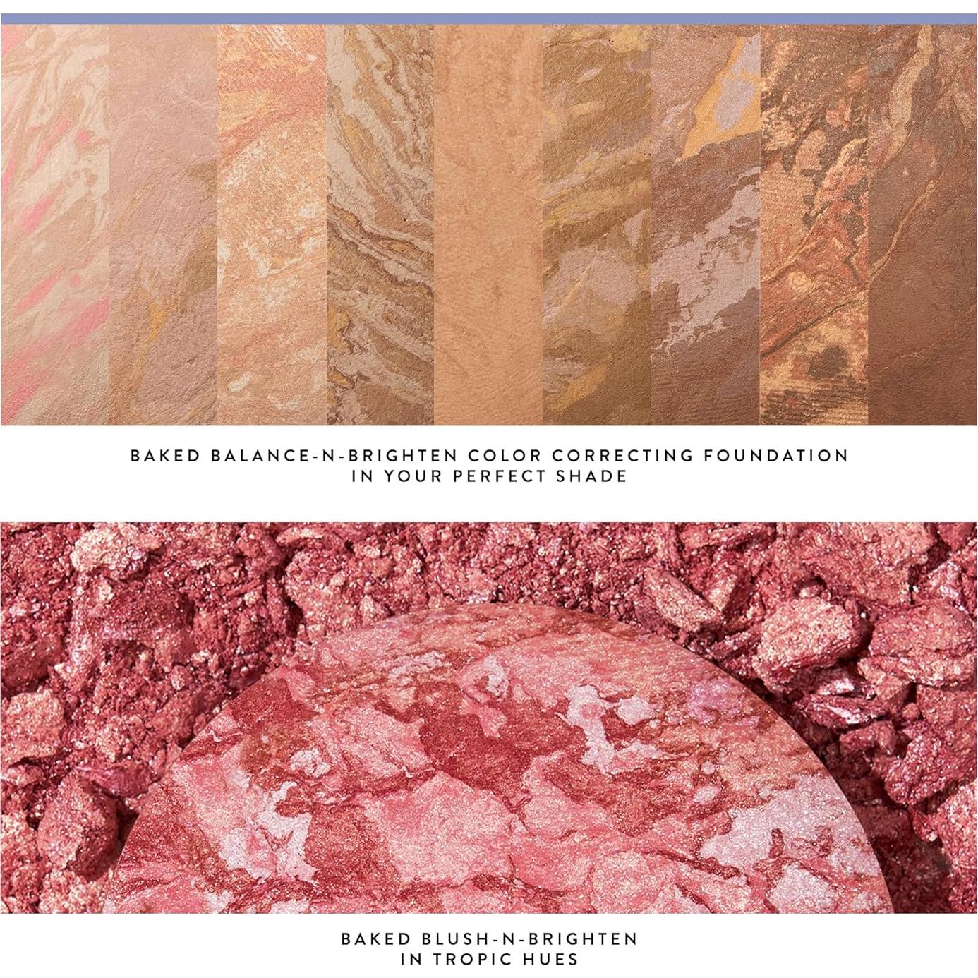 Kit de Maquillaje Laura Geller: Base Baked Balance-N-Brighten Arena + Rubor Tropical