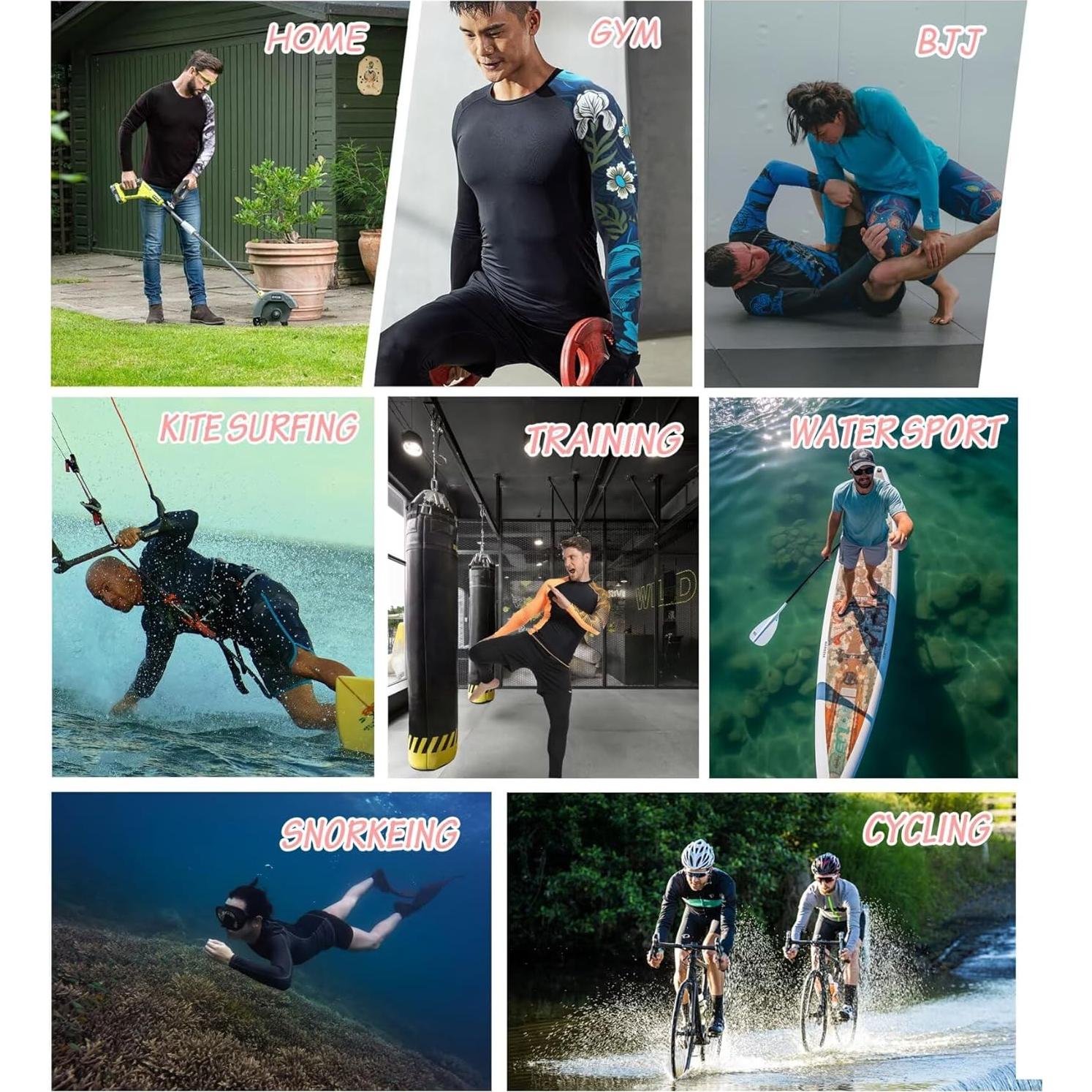 Camisa de Compresión para Hombres UPF 50+ Camuflaje Oliva