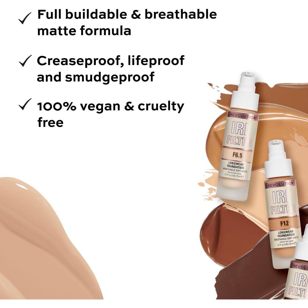Base de Maquillaje Revolución IRL F10 20.9 ml Larga Duración