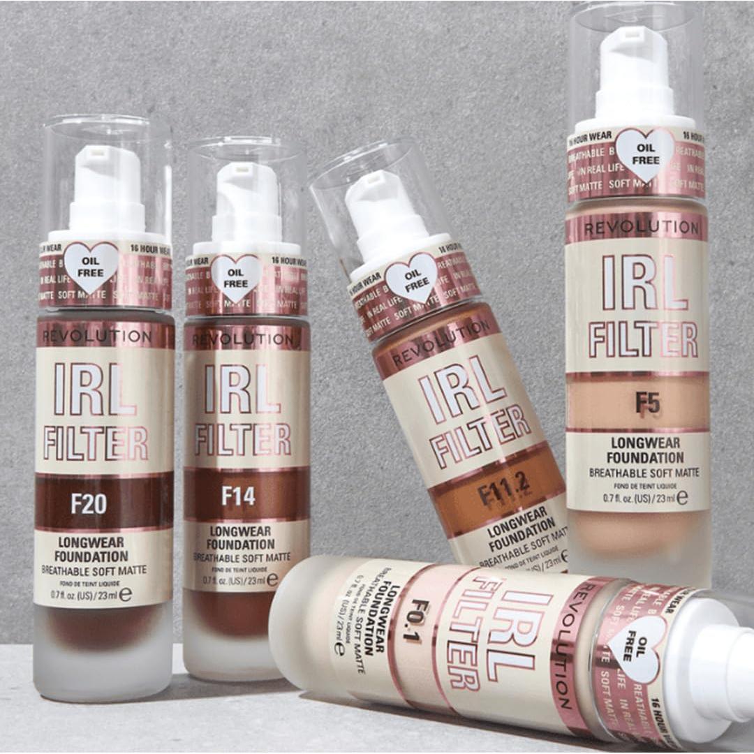 Base de Maquillaje Revolución IRL F10 20.9 ml Larga Duración