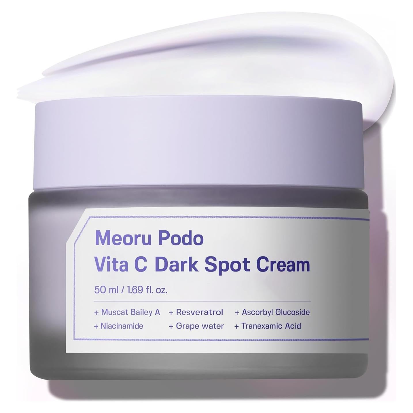 Crema Iluminadora Facial Meoru Podo Vita C 168g | Hidratante con Vitamina C, Niacinamida y Ácido Hialurónico