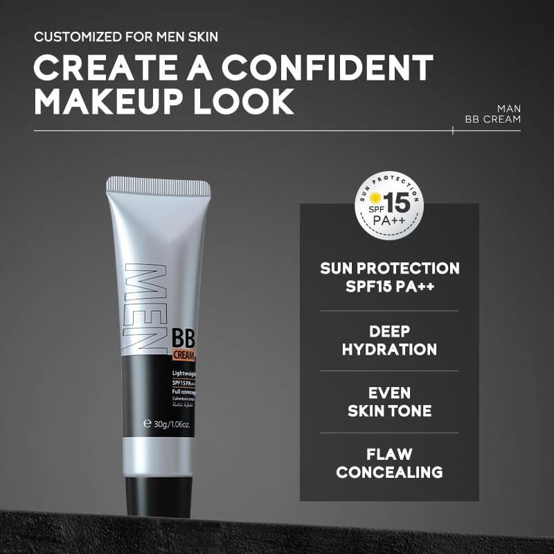 Crema BB Hidratante Facial para Hombres AKARY 39g SPF 15