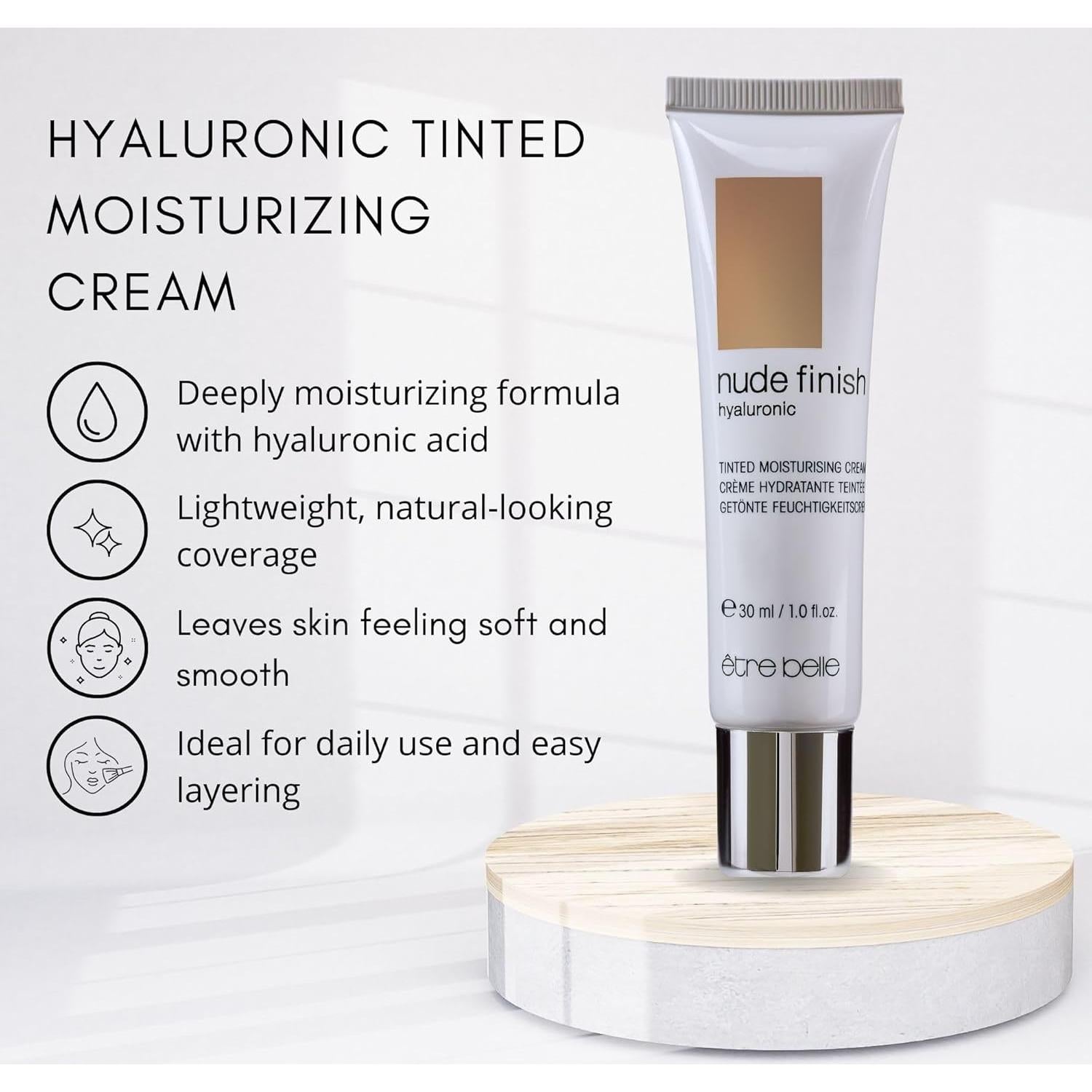 Crema Hidratante Tinte Hialurónico Útre Belle 30 mL - Cobertura Natural
