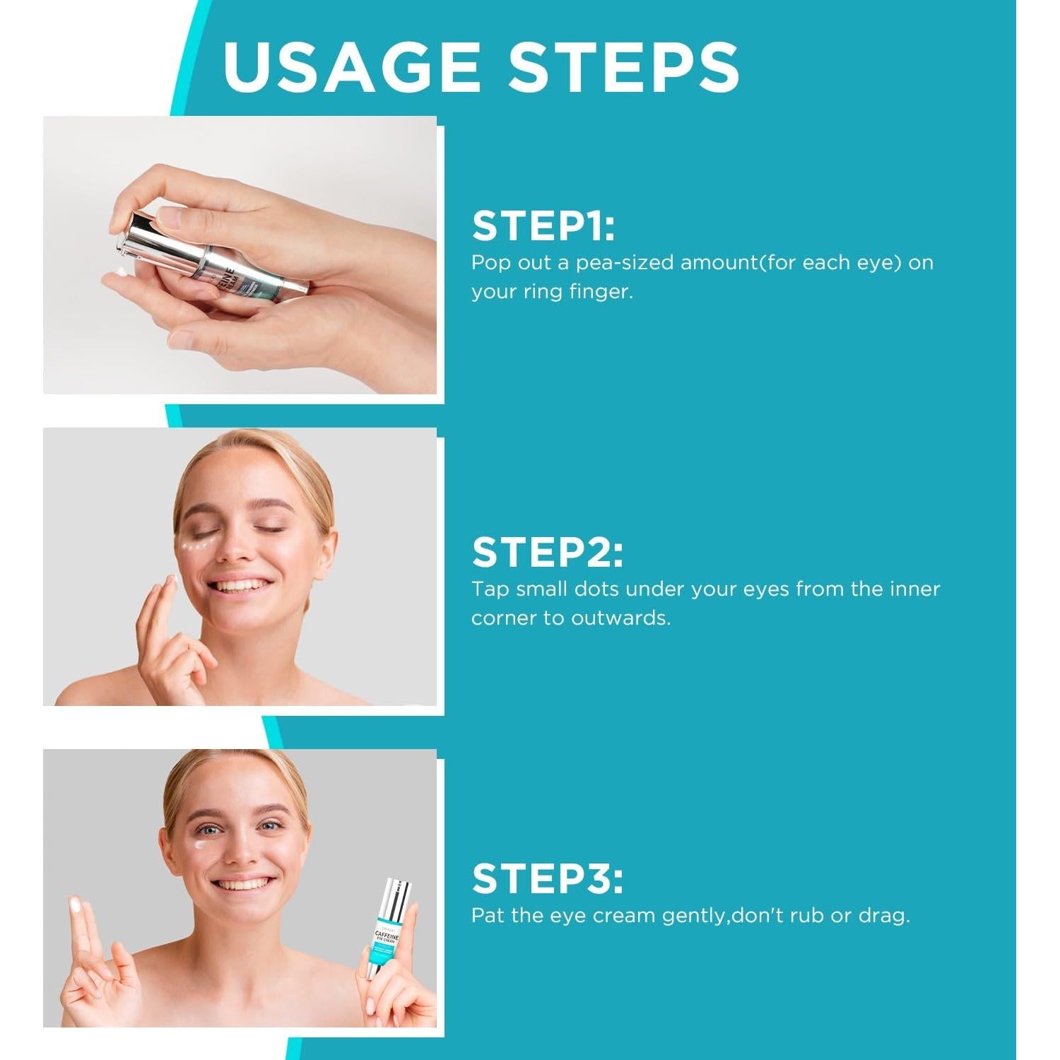 Crema para Ojos CITYGOO con Cafeína 50g - Antiarrugas y Hidratante