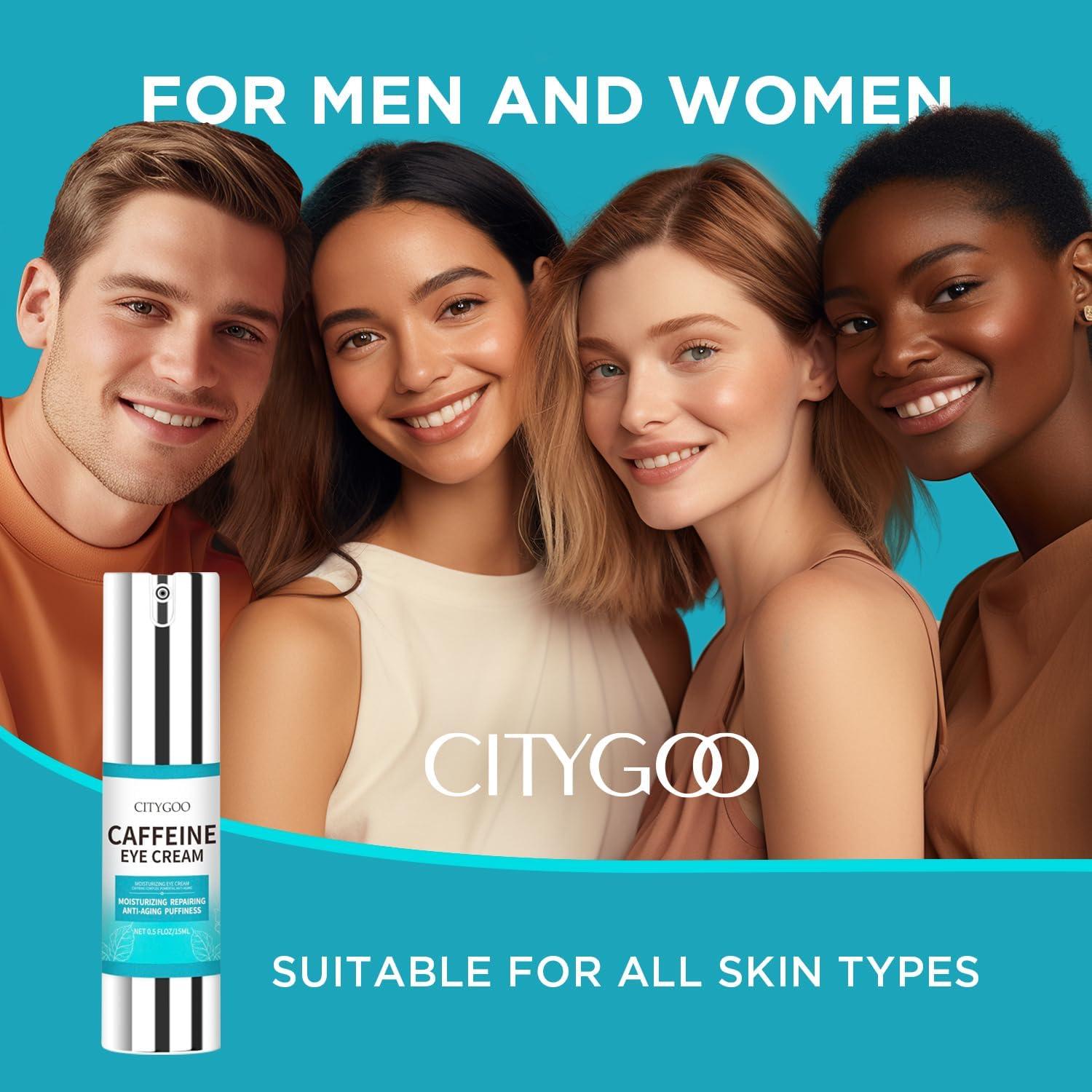 Crema para Ojos CITYGOO con Cafeína 50g - Antiarrugas y Hidratante