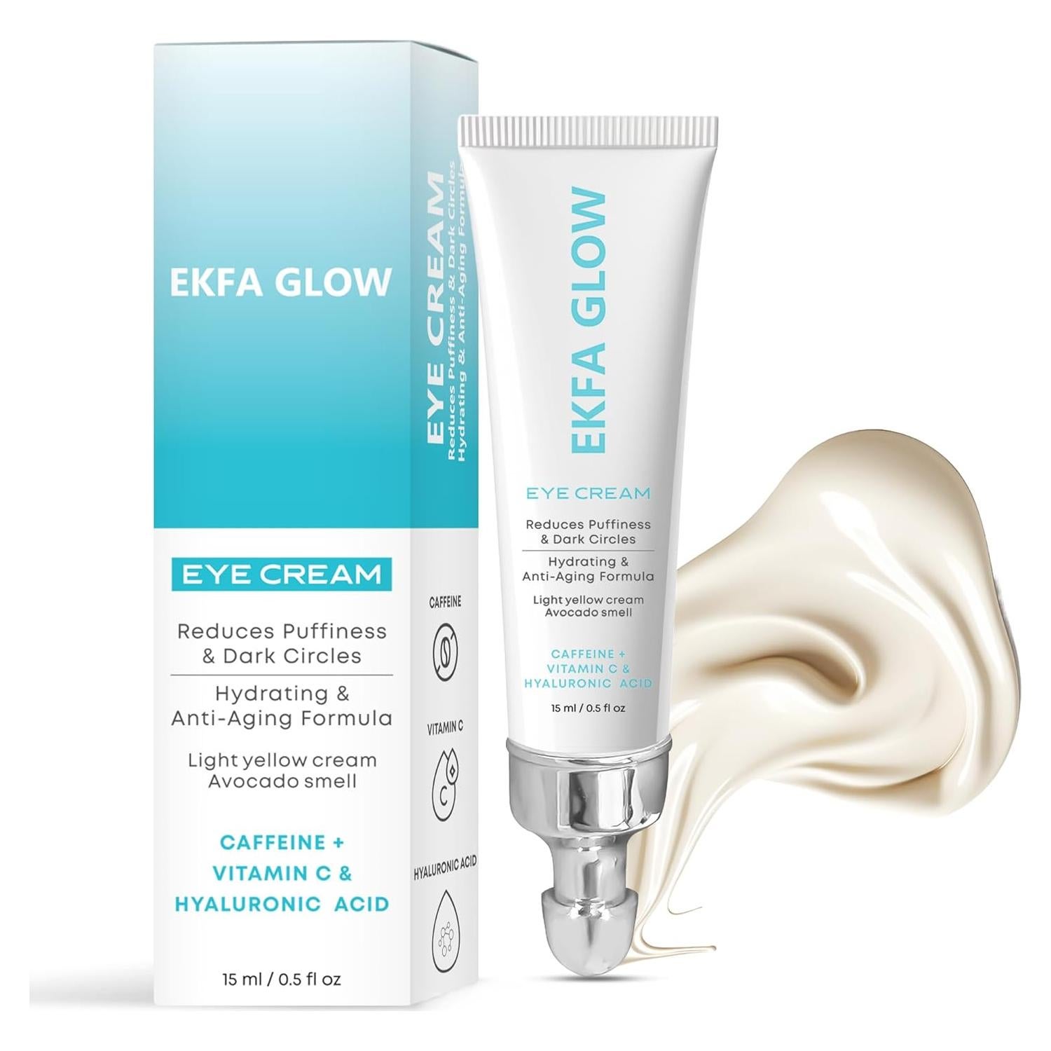 Crema para los Ojos EKFA Glow 15ml - Antienvejecimiento Hidratante