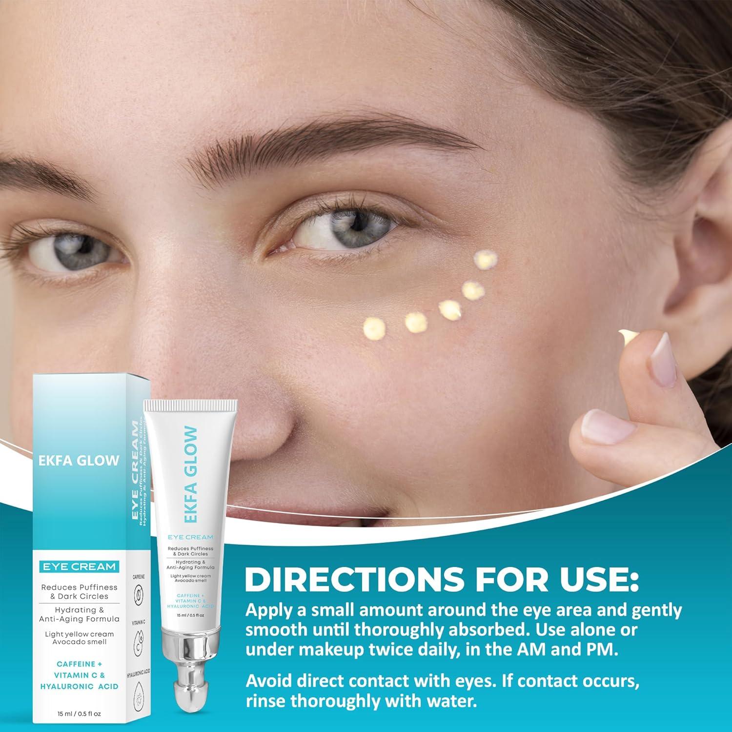 Crema para los Ojos EKFA Glow 15ml - Antienvejecimiento Hidratante