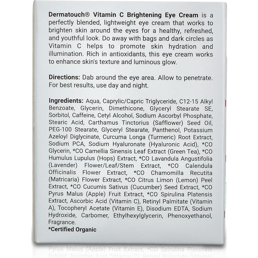 Crema para Ojos Dermatouch 50 ml con Vitamina C y Ácido Hialurónico