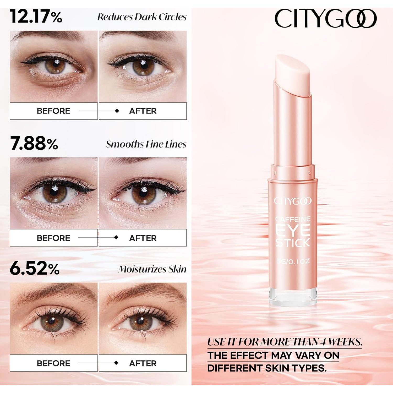 CITYGOO Barra de Crema para Ojos con Cafeína 20g - Antienvejecimiento