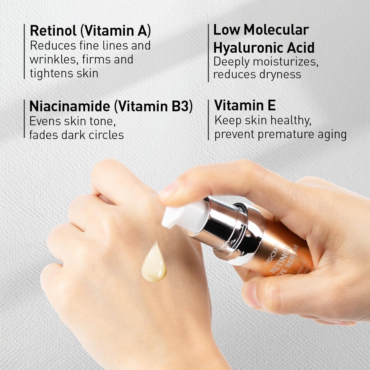 Crema para los Ojos 1HEROLABS con Retinol y Niacinamida 20.99 ml