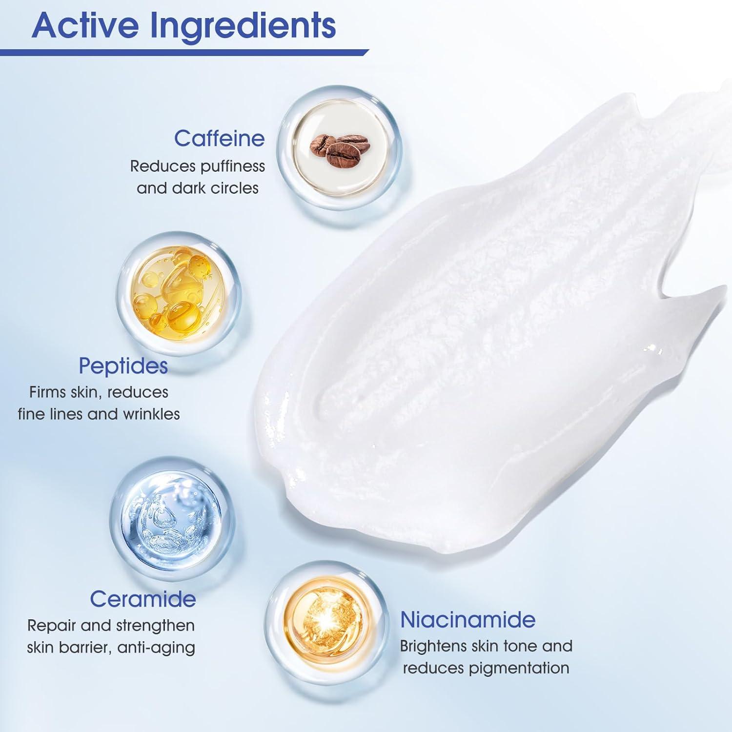 Crema para Ojos Antiarrugas Ceedoo con Ceramidas y Cafeína 14g