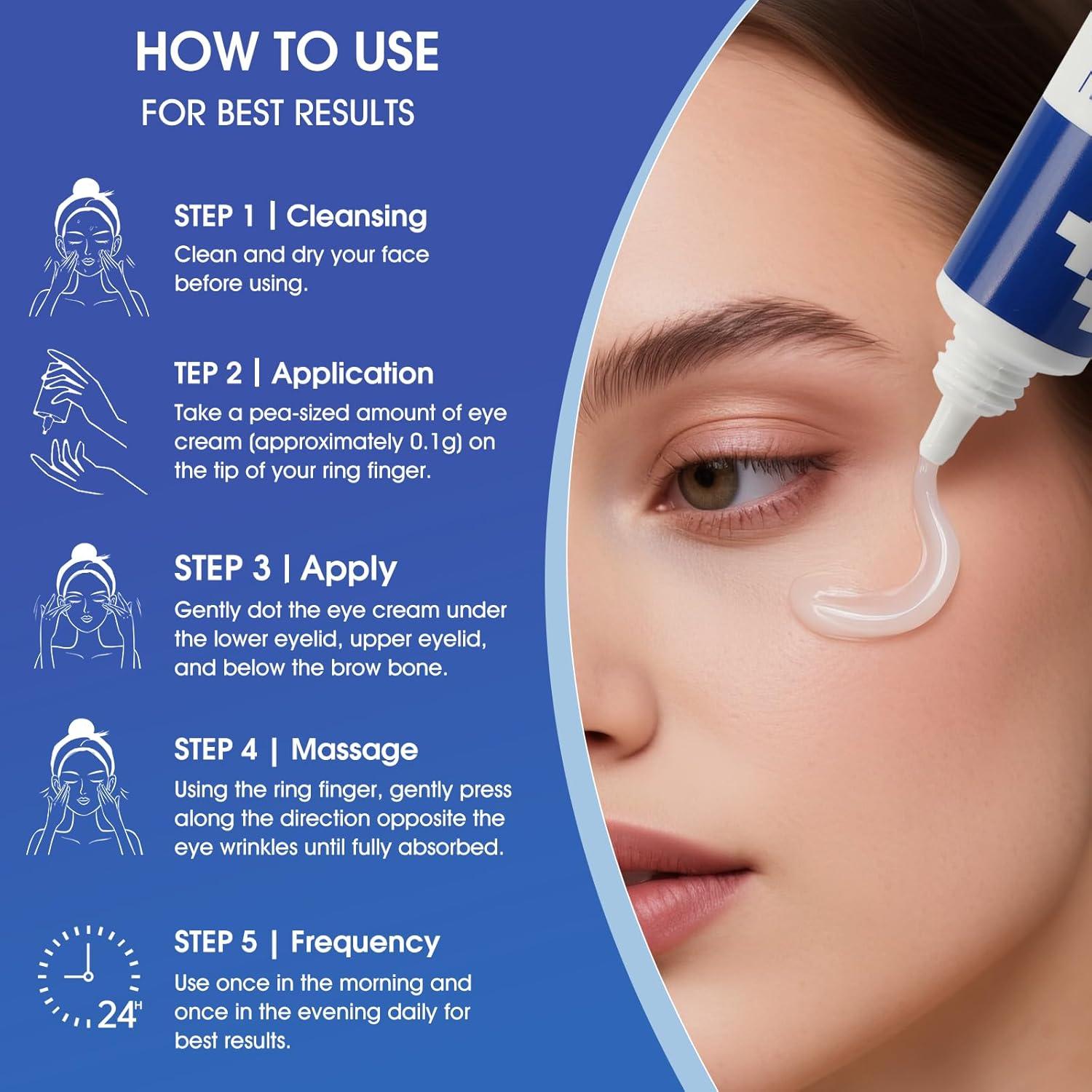 Crema para Ojos Antiarrugas Ceedoo con Ceramidas y Cafeína 14g