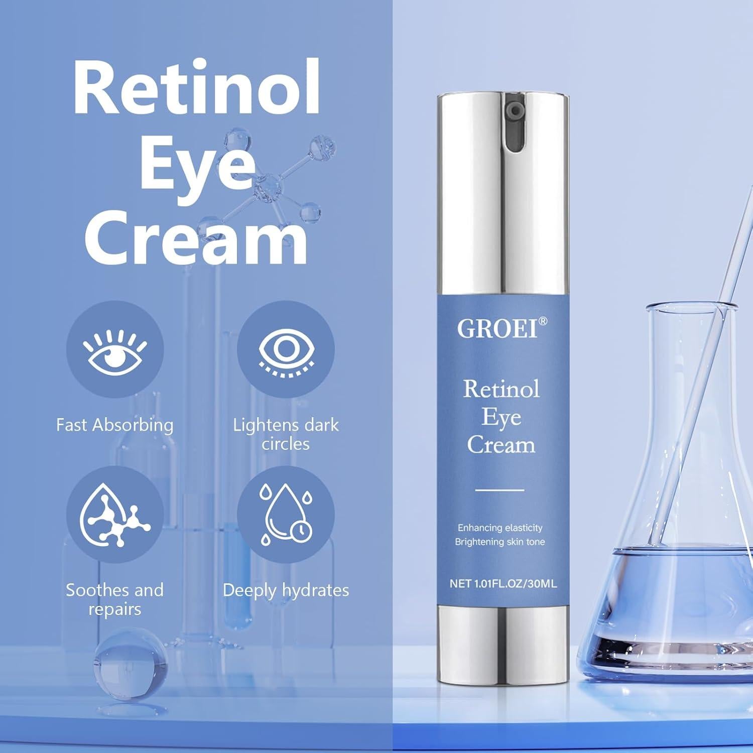Crema para Ojos Koufei con Retinol y Ácido Hialurónico 28.5g