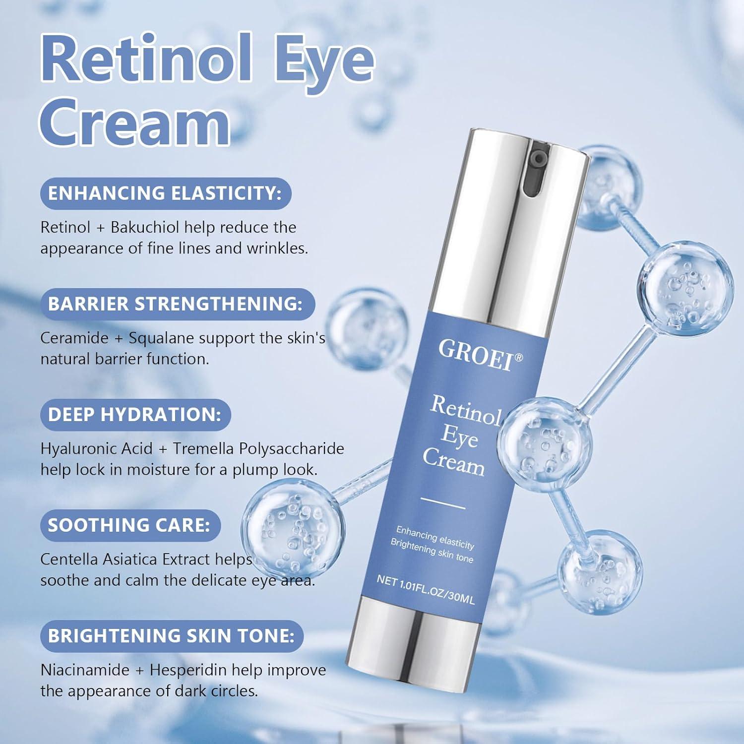 Crema para Ojos Koufei con Retinol y Ácido Hialurónico 28.5g