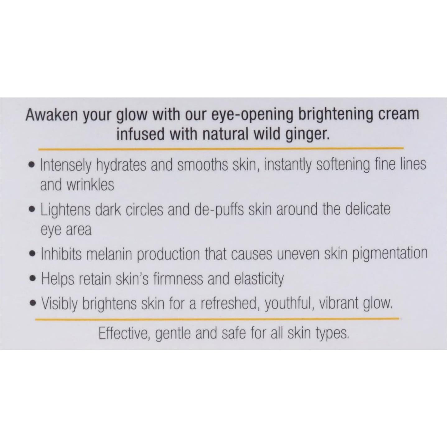 Crema para Ojos e.fek.tiv Jengibre Salvaje 20.9 ml Vegana