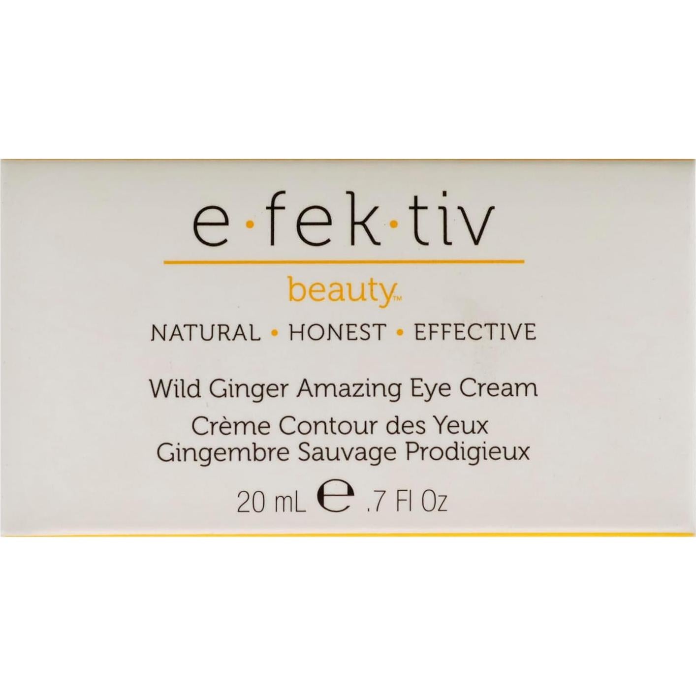 Crema para Ojos e.fek.tiv Jengibre Salvaje 20.9 ml Vegana