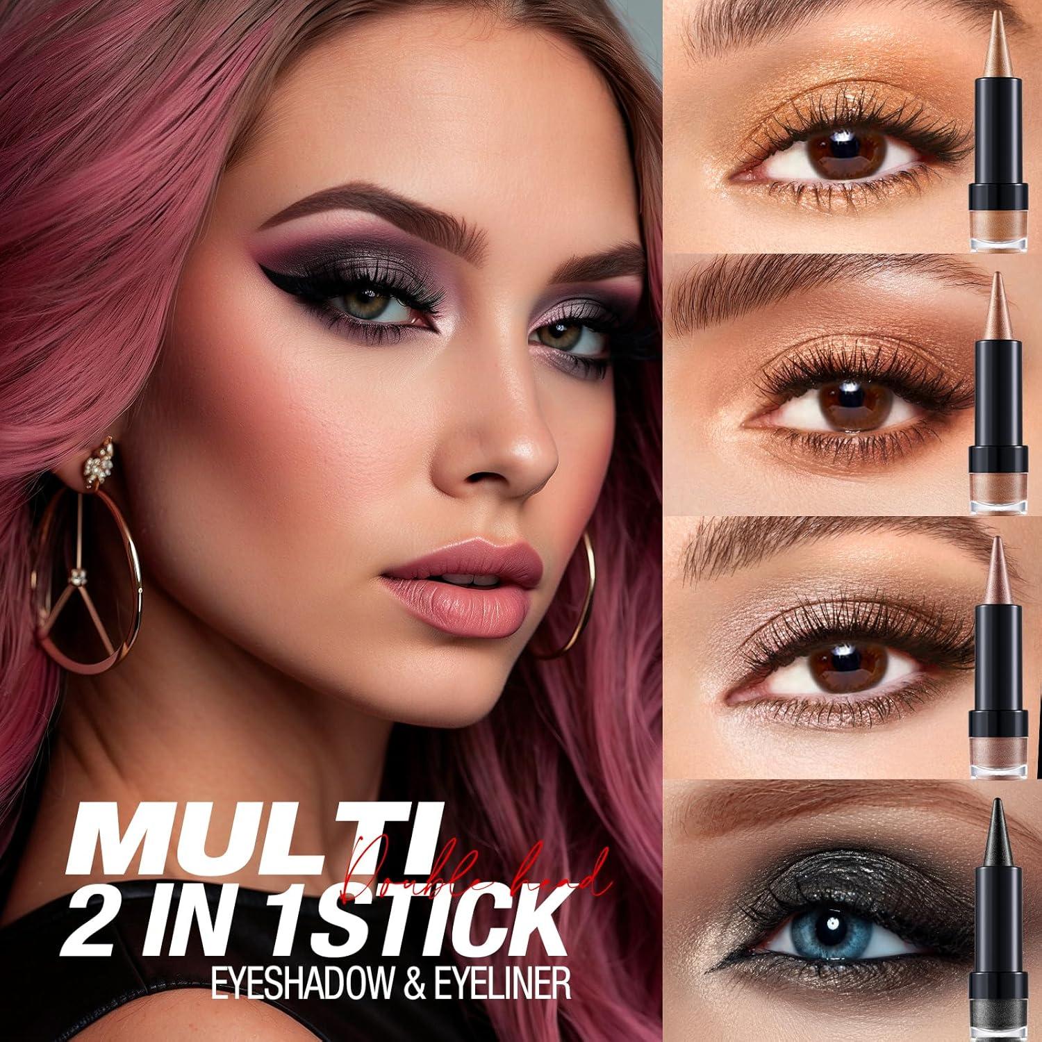 Combo Lápiz de Ojos y Sombra 2-en-1 BAISEN DIARY #05 Oliva