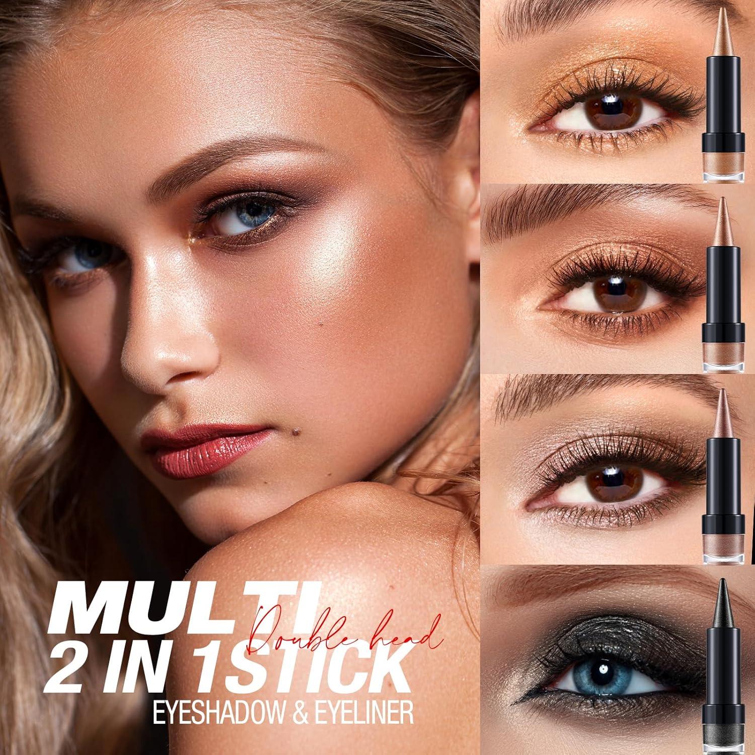 Combo Lápiz de Ojos y Sombra 2-en-1 BAISEN DIARY #05 Oliva