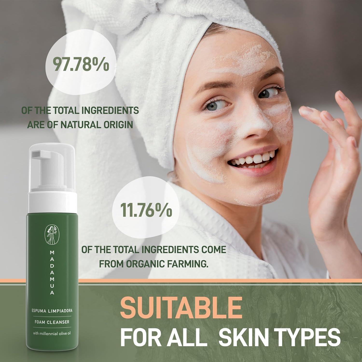 Limpiador Facial Espumoso Orgánico MADAMUA 220g - Hidratante