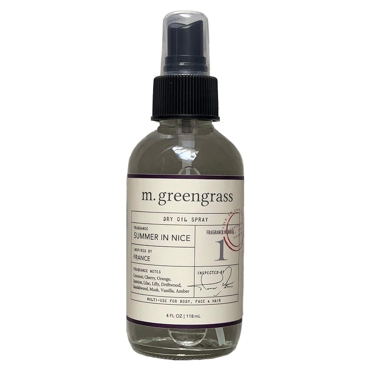 Spray Corporal de Aceite Seco m. greengrass Verano en Nice 221g