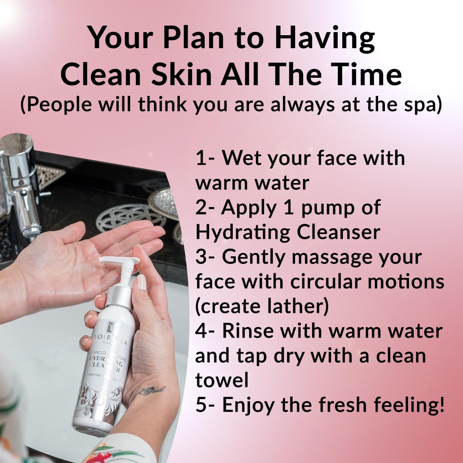 Limpiador Facial Espumoso Voibella 170g - Hidratante Antienvejecimiento