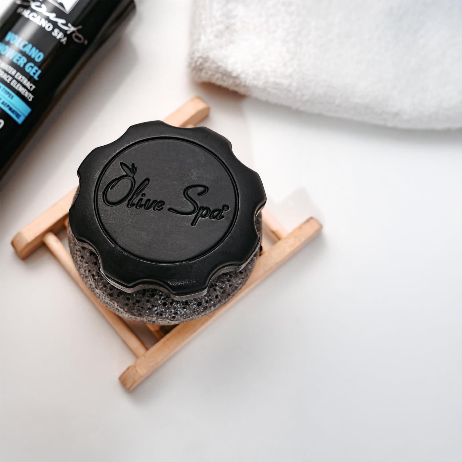 Jabón Negro Volcánico Santo Volcano 110g - Exfoliante Facial y Corporal