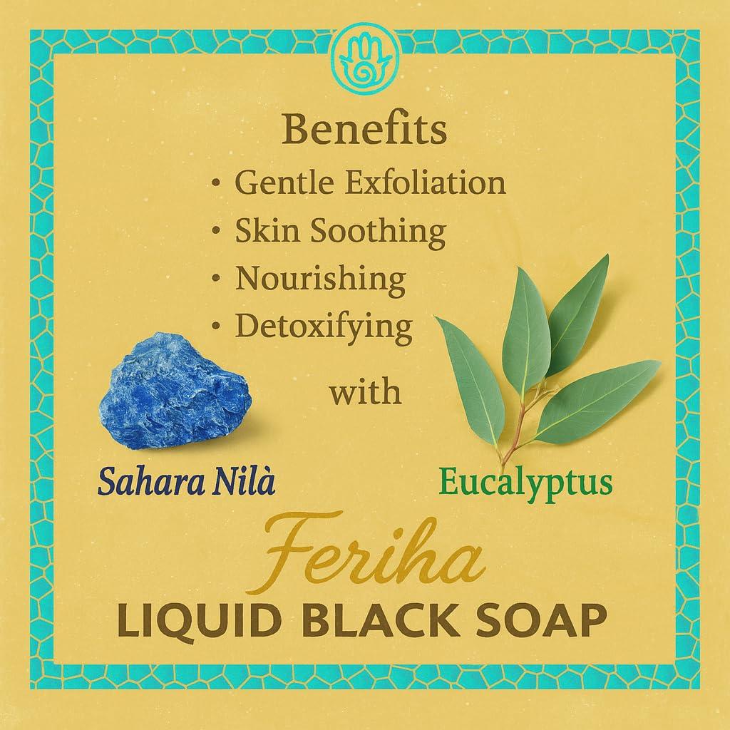 Jabón Negro Líquido Feriha 500ml - Exfoliante Tradicional Marroquí