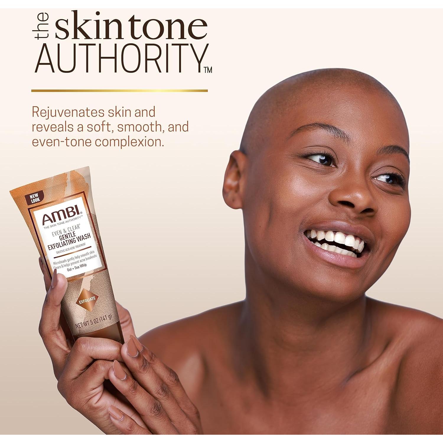 Limpiador Facial Exfoliante Ambi Even & Clear 142g Ácido Salicílico