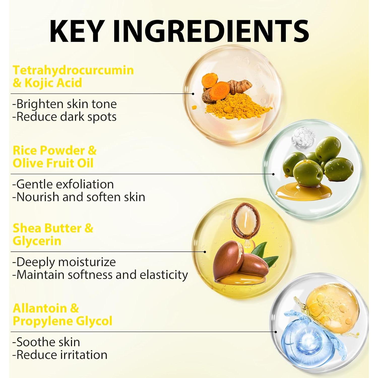 Exfoliante Corporal GUOYAOLIFU con Cúrcuma 150 g - Suavizante Piel