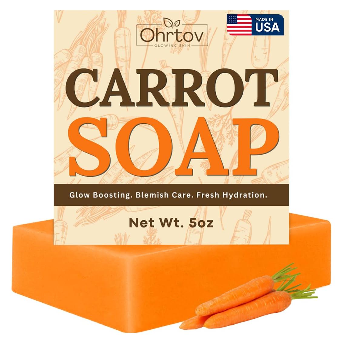 Jabón de Zanahoria Ohrtov - Limpiador Facial Natural 159g