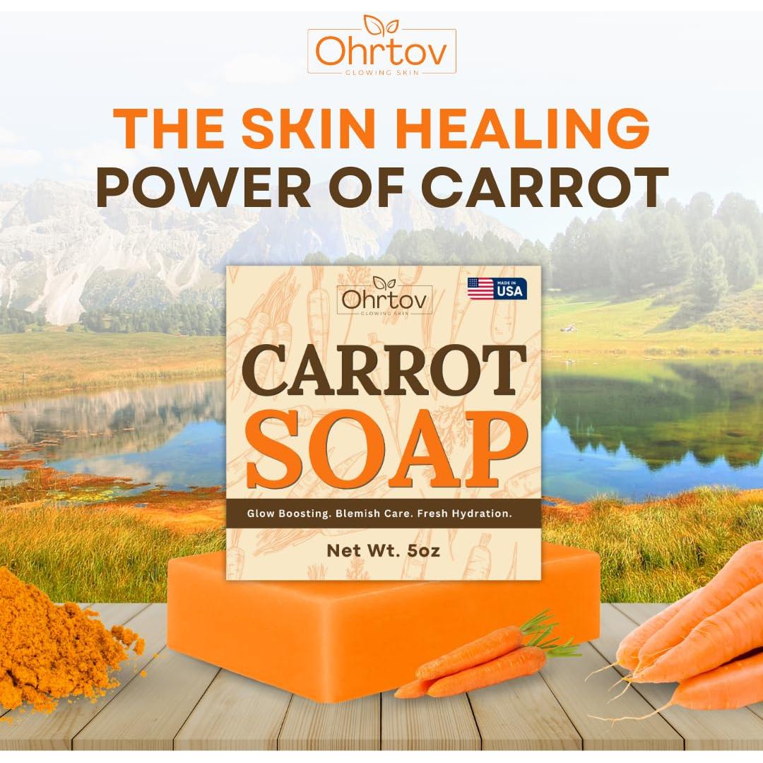 Jabón de Zanahoria Ohrtov - Limpiador Facial Natural 159g