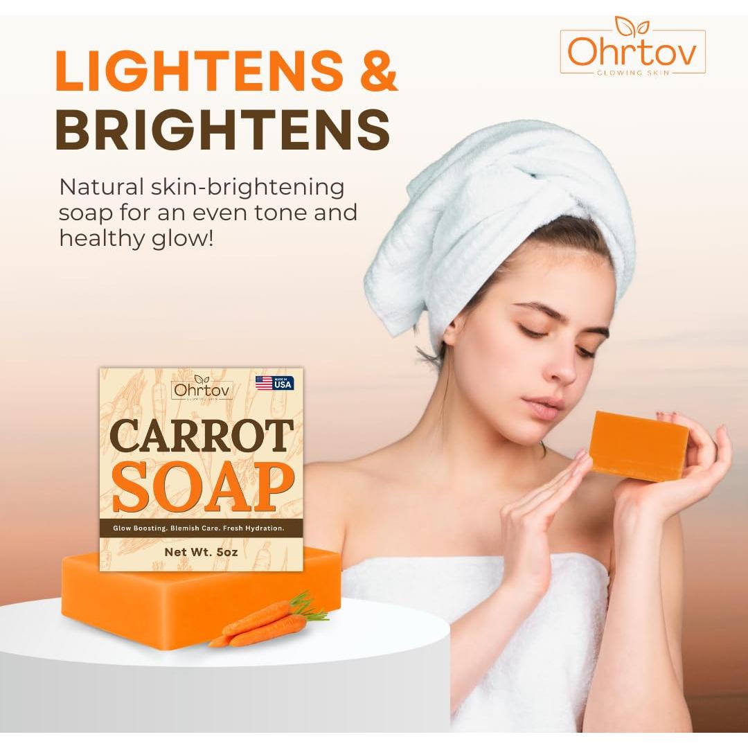 Jabón de Zanahoria Ohrtov - Limpiador Facial Natural 159g