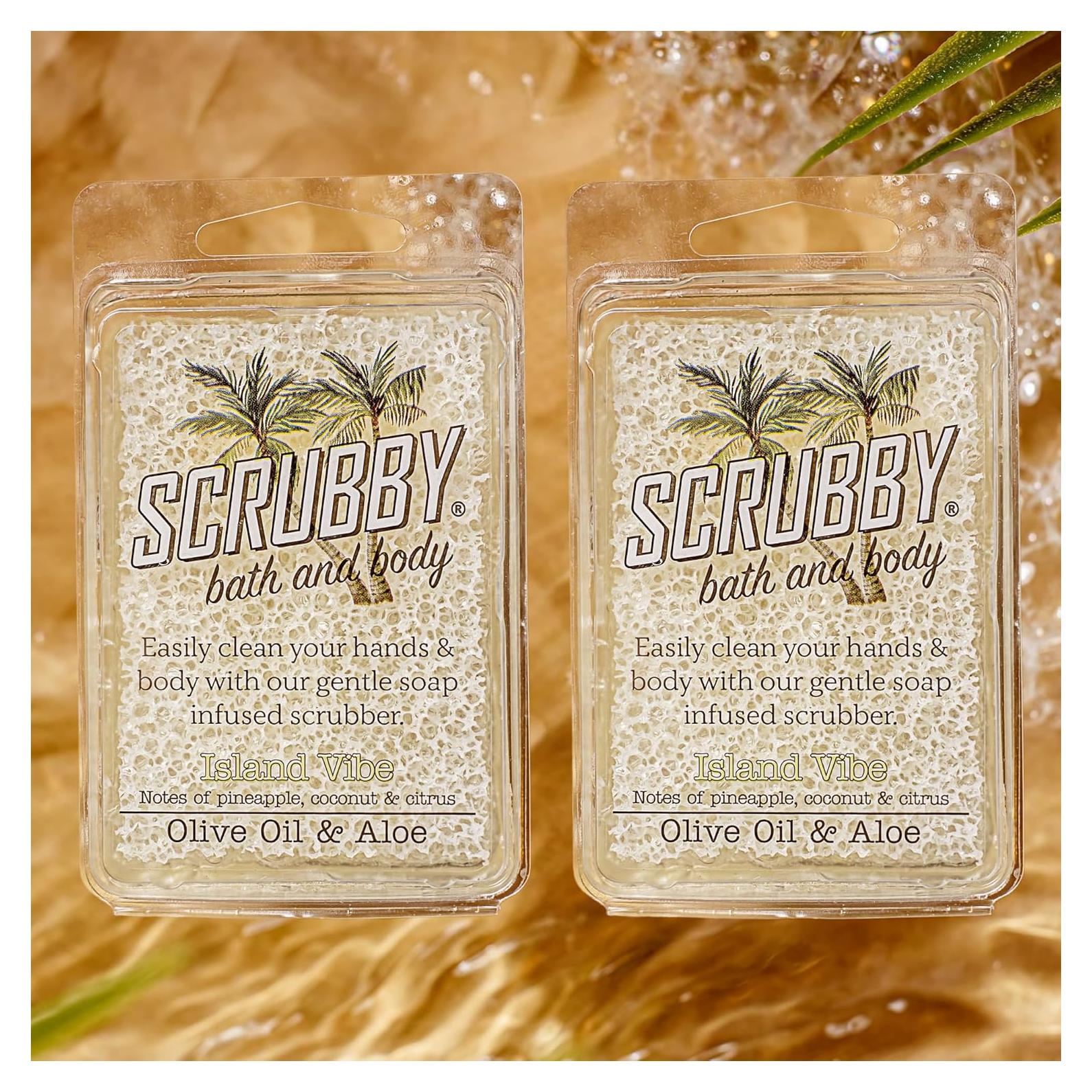 Esponja Natural Exfoliante Scrubby - Vibras de Isla 85g (2 Pzs)