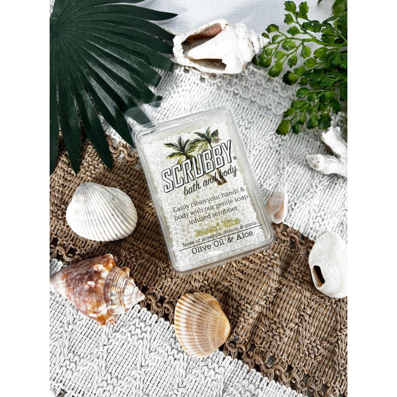 Esponja Natural Exfoliante Scrubby - Vibras de Isla 85g (2 Pzs)