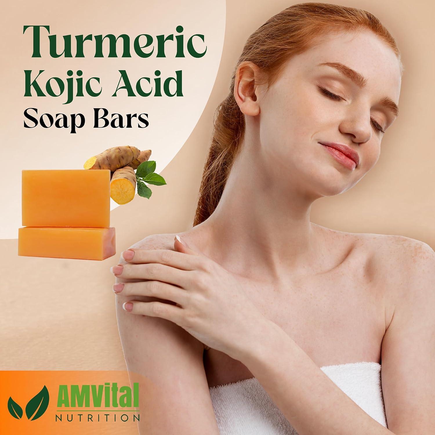 Jabón Ácido Kójico con Cúrcuma AMVital - 2 Barras 99g