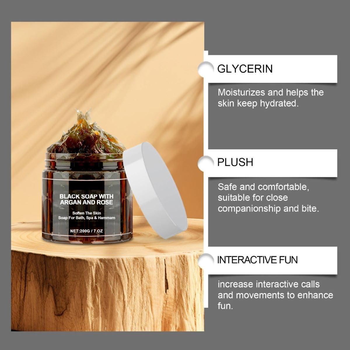 Jabón Negro Marroquí Beldi con Aceite de Argán y Rosa - 2 Unidades